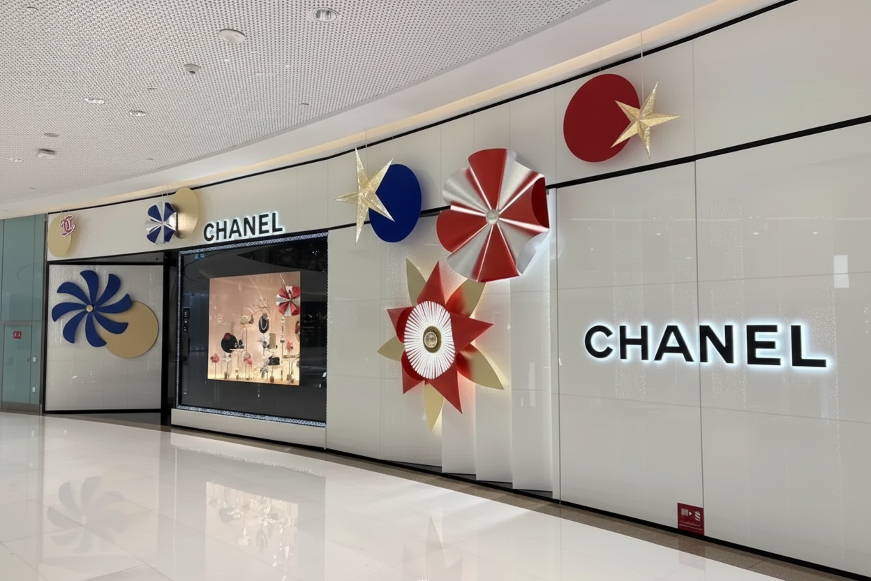 Новогодние инсталляции: как Dior, Sephora и Chanel привлекают покупателей